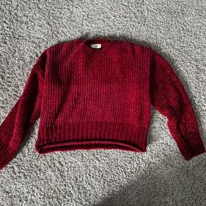 Altar'd State XS Red Rolled Edge Sweater